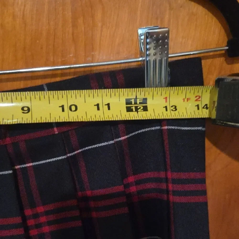 Plaid Girls Skirt in Red and Black Plaid